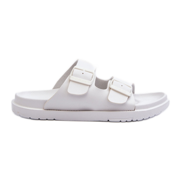 Chinelos femininos de espuma leve com fivelas Big Star NN274A751 branco