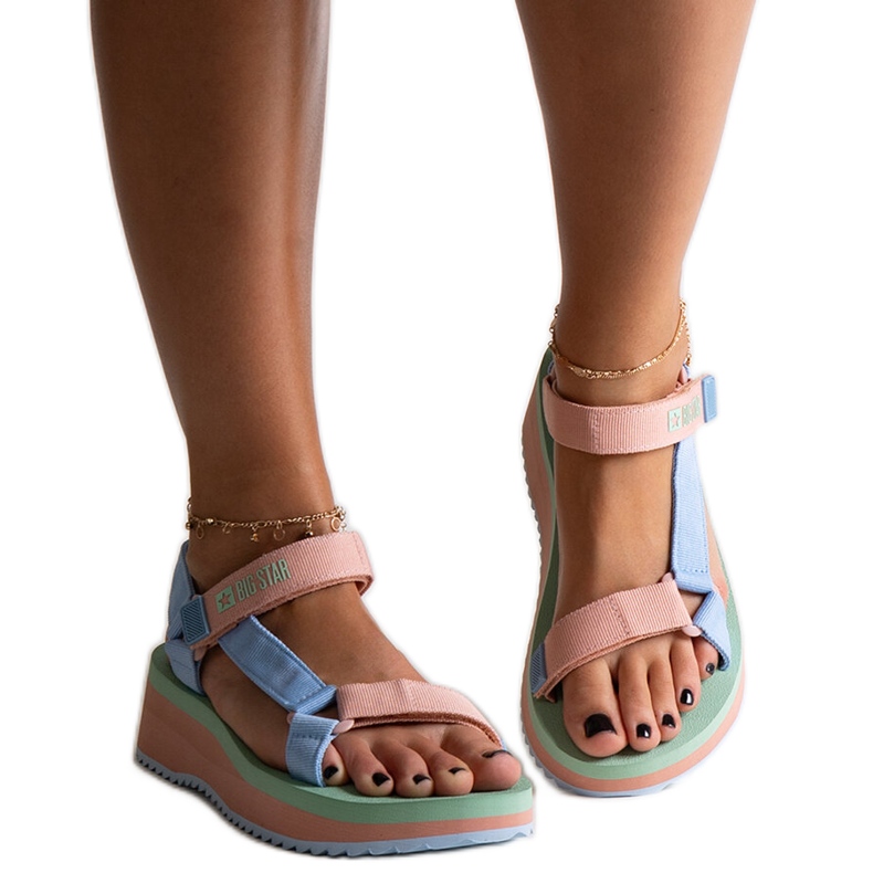 Sandálias coloridas Big Star NN274A055 azul