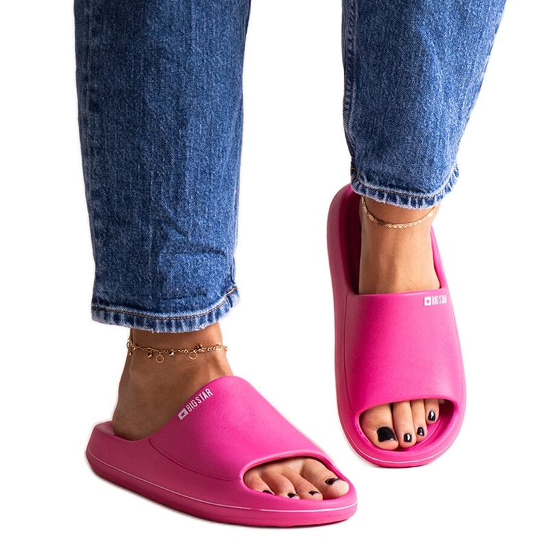 Chinelos Big Star NN274A041 rosa escuro