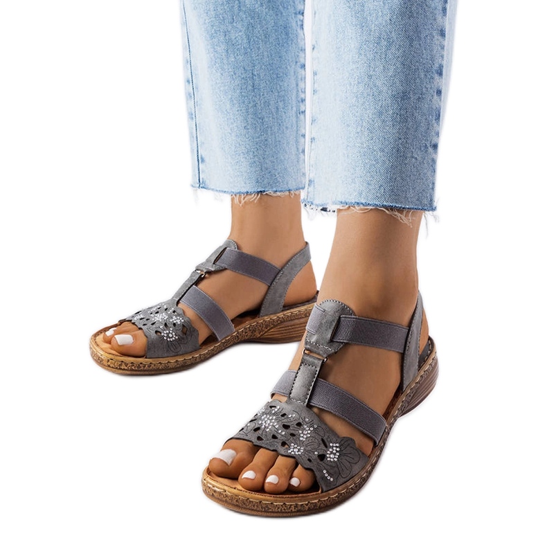 Evento Sandálias esportivas cinza com strass da Rossignol