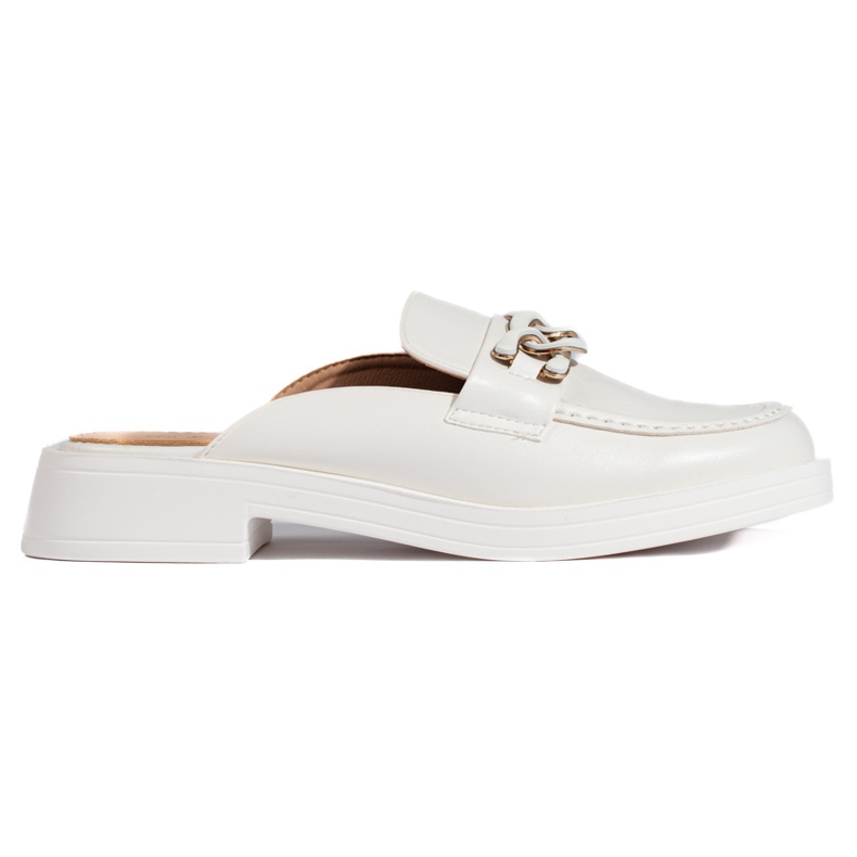 Mules de plataforma completa brancos