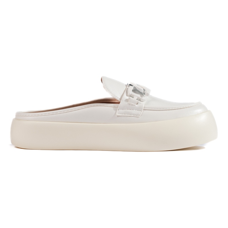 Chinelos de plataforma brancos femininos