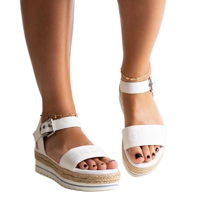 Sandálias brancas Big Star LL274871 branco