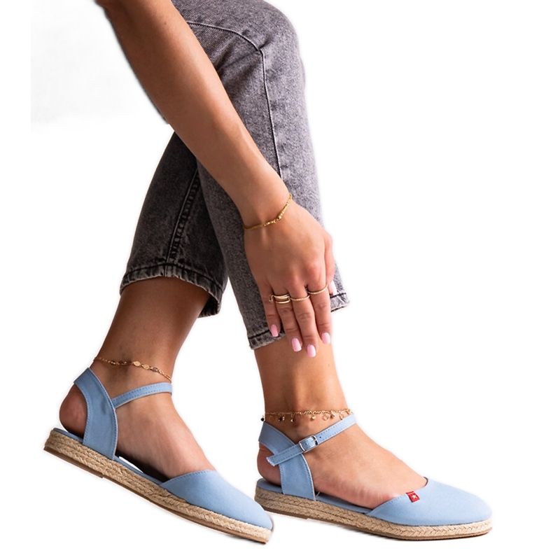 Alpercatas azuis com salto aberto Big Star FF274532 azul