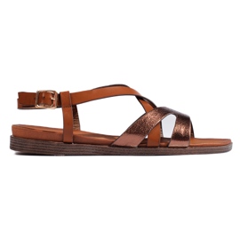 Sandálias rasteiras femininas marrons de Sergio Leone marrom