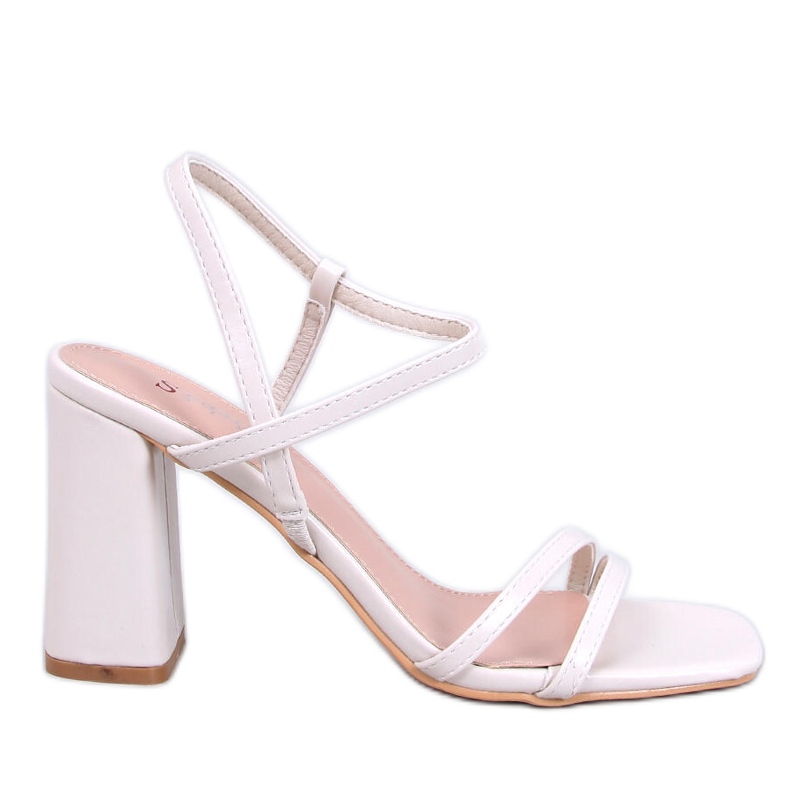 Sandálias de salto estável Borelli Bege