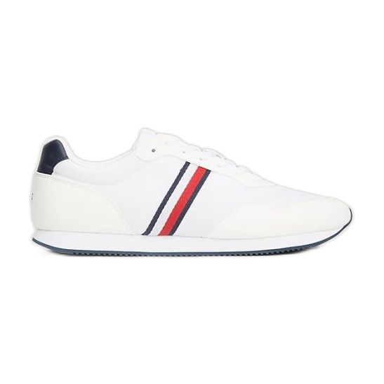 Sapatos Tommy Hilfiger Lo Runner Mix M FM0FM04958YBS branco