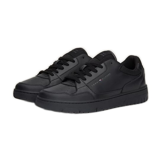 Sapatos Tommy Hilfiger Basket Core Leather Ess M FM0FM05040BDS preto