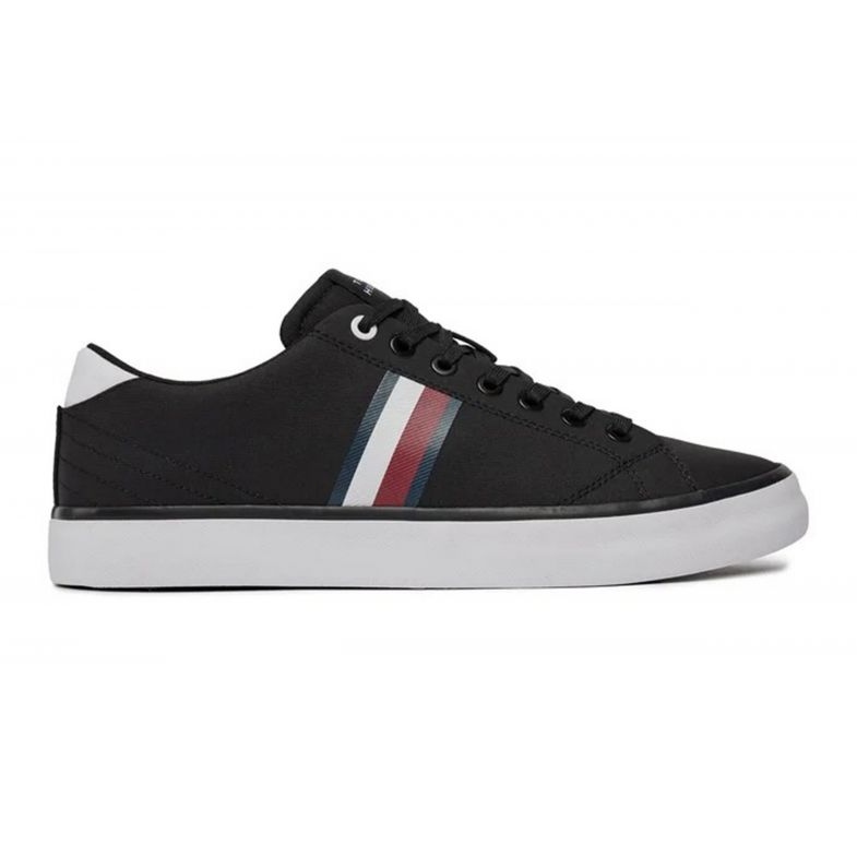 Sapatos Tommy Hilfiger Hi Vulc Low Stripes Mesh M FM0FM04946BDS preto