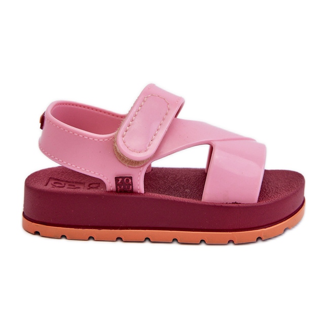 Sandálias infantis de velcro perfumadas ZAXY LL385001 rosa