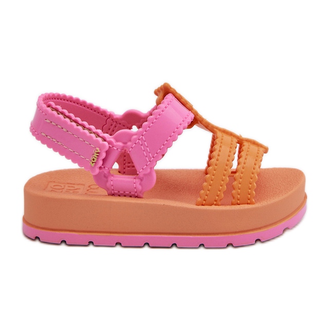 Sandálias infantis com velcro perfumadas ZAXY LL385026 laranja