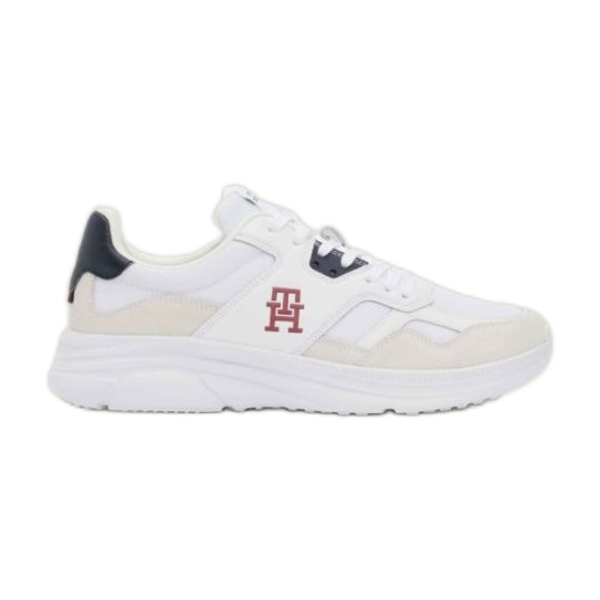 Sapatos Tommy Hilfiger Modern Runner Mix FM0FM04937YBS branco