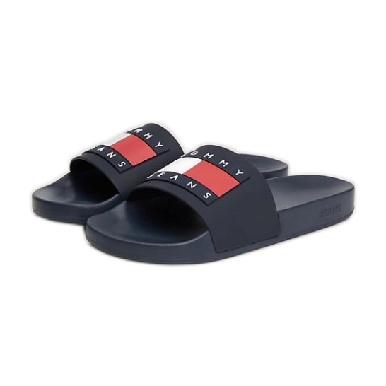 Chinelos Tommy Hilfiger Pool Slide Ess EM0EM01191C1G preto