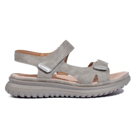 Sandálias femininas confortáveis ​​cinza