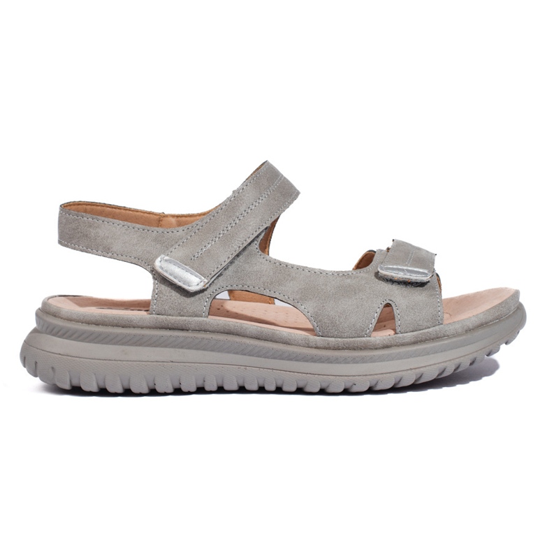 Sandálias femininas confortáveis ​​cinza