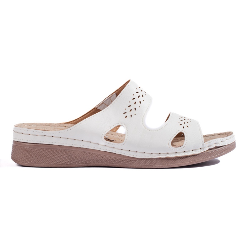 Chinelos femininos brancos confortáveis