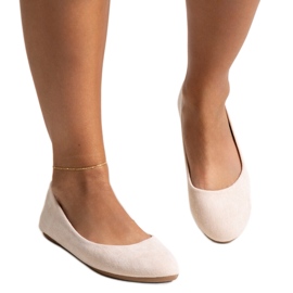 Sapatilhas bege claro feitas de camurça ecológica Jala