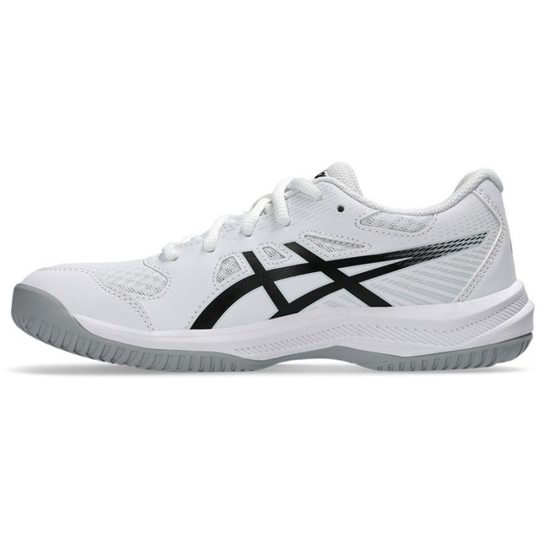 Asics Upcourt 6 Gs Jr 1074A045 101 tênis de voleibol branco