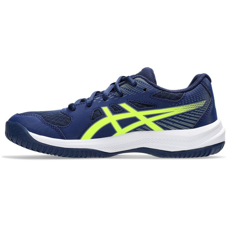 Asics Upcourt 6 Gs Jr 1074A045 400 tênis de voleibol azul
