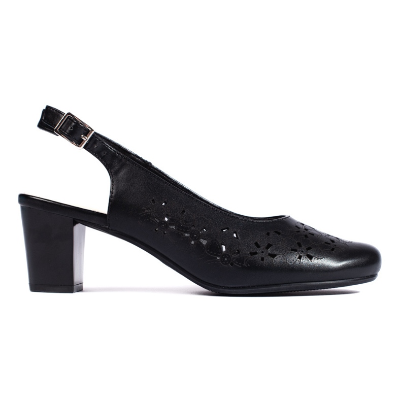 Sergio Leone Sapatos femininos pretos com aberturas