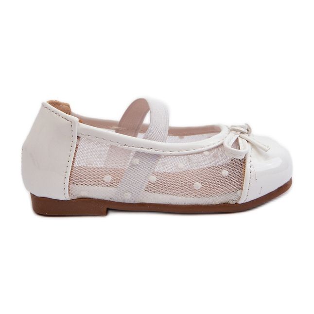 Sapatilhas infantis com laço, Jellema branco