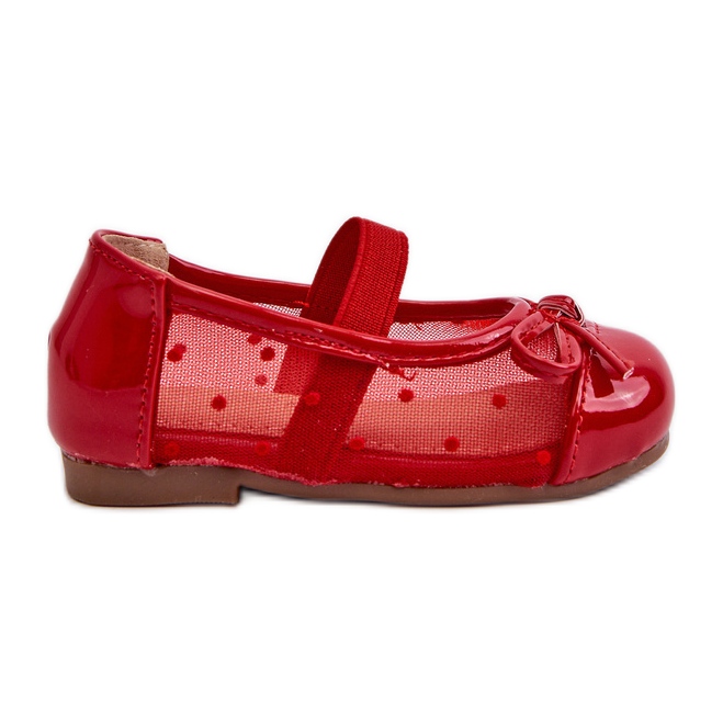 Sapatilhas infantis com laço, Jellema vermelho