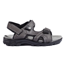 Sandálias masculinas cinza com velcro Sandálias masculinas cinza com velcro