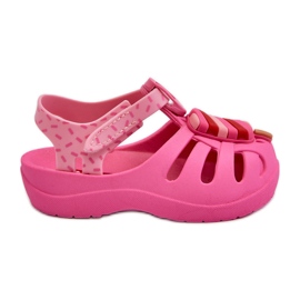 Sandálias Infantis com Velcro 83486 Ipanema Verão Xiii Rosa Bebê