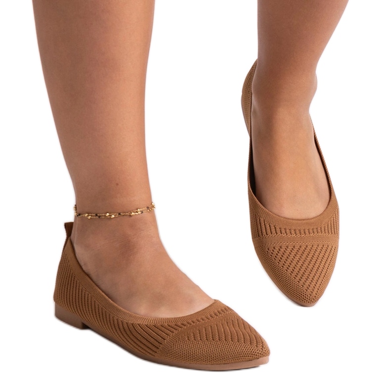 Sapatilhas Wendana em tecido caramelo castanho