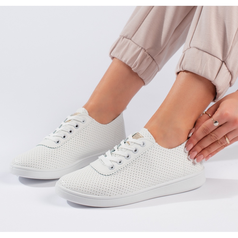 Seastar Sapatos femininos brancos com atacadores Seastar Sapatos femininos brancos com atacadores