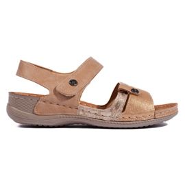 Sandálias femininas marrons confortáveis marrom