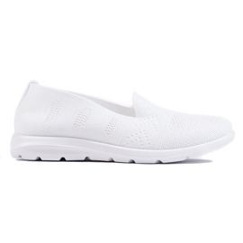 Slip-on branco feminino em tecido