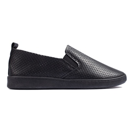 Slip-on feminino aberto, leve e preto Slip-on feminino aberto, leve e preto