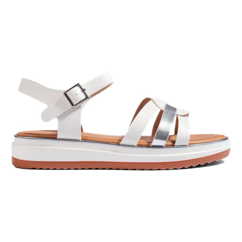 Sandálias plataforma femininas brancas branco