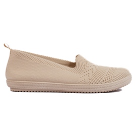Slip-on feminino em tecido bege Slip-on feminino em tecido bege