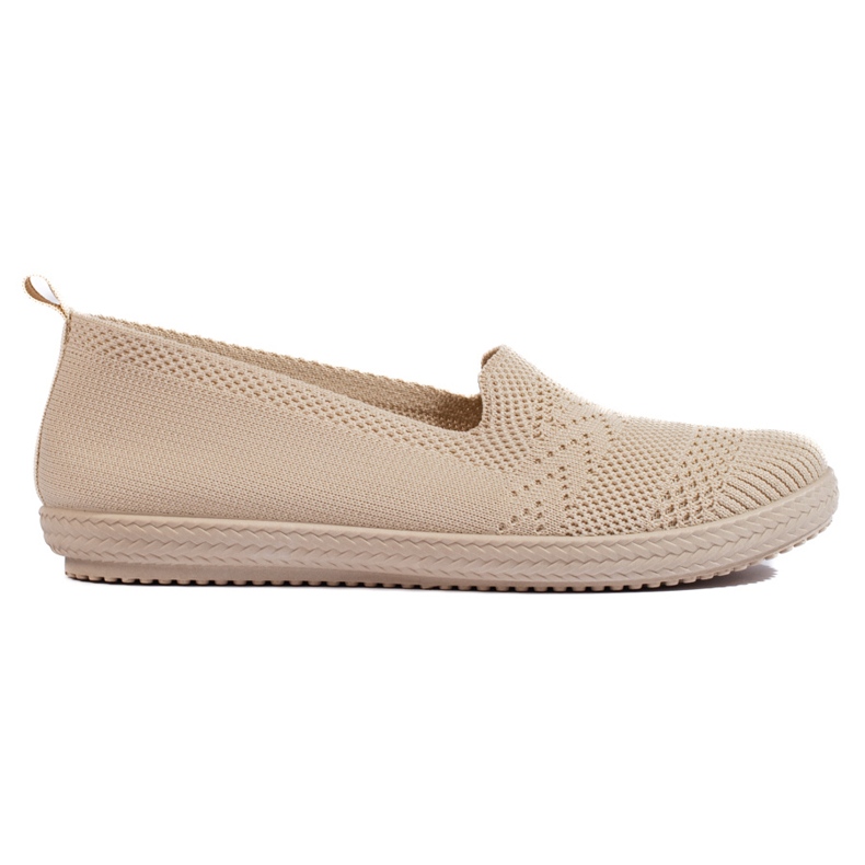 Slip-on feminino em tecido bege