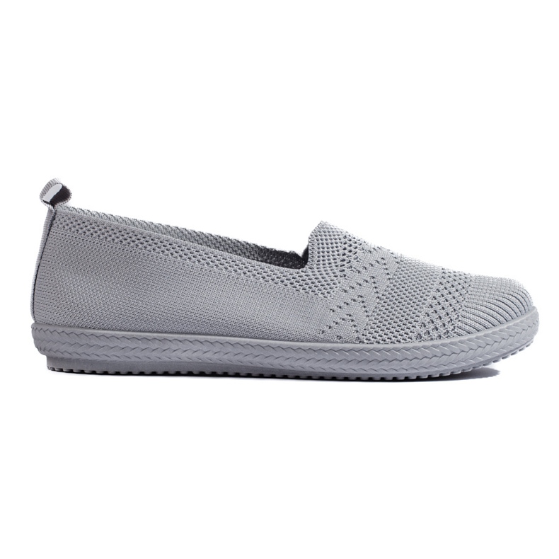 Slip-on feminino em tecido cinza
