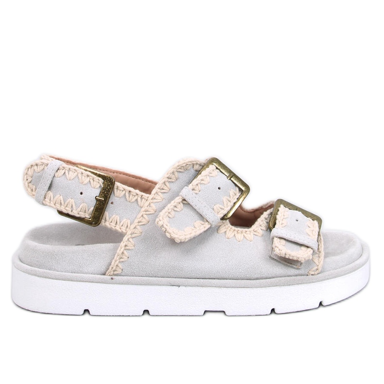 Sandálias plataforma Badey cinza