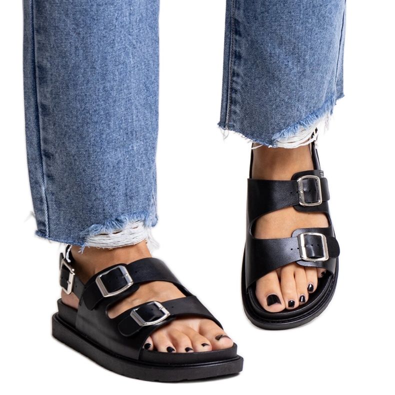 Sandálias plataforma pretas Bashera preto