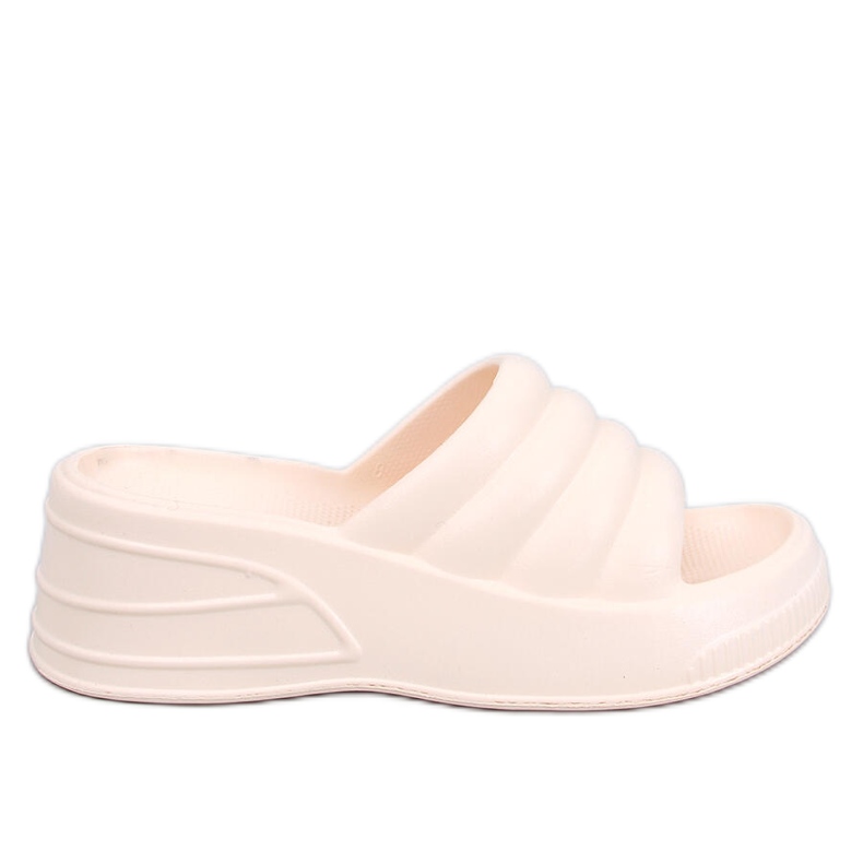 Sandálias de cunha de espuma Diames Bege