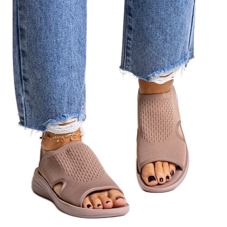 Sandálias plataforma marrom Rawia marrom castanho