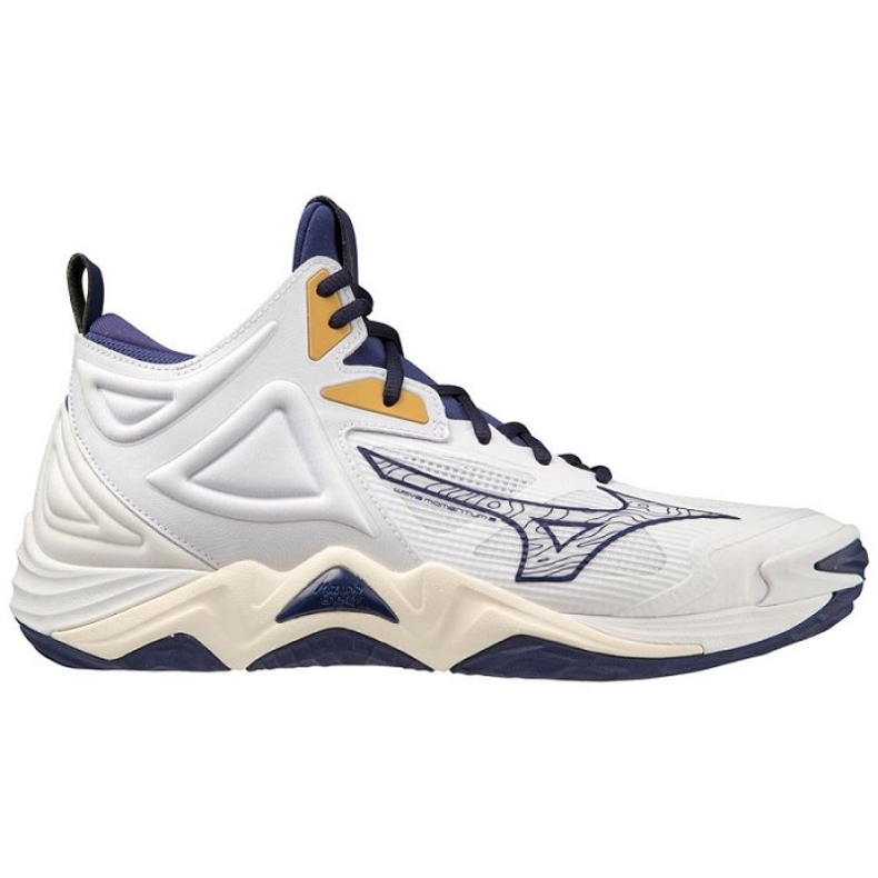 Tênis de voleibol Mizuno Wave Momentum 3 Mid V1GA231743 branco Tênis de voleibol Mizuno Wave Momentum 3 Mid V1GA231743 branco