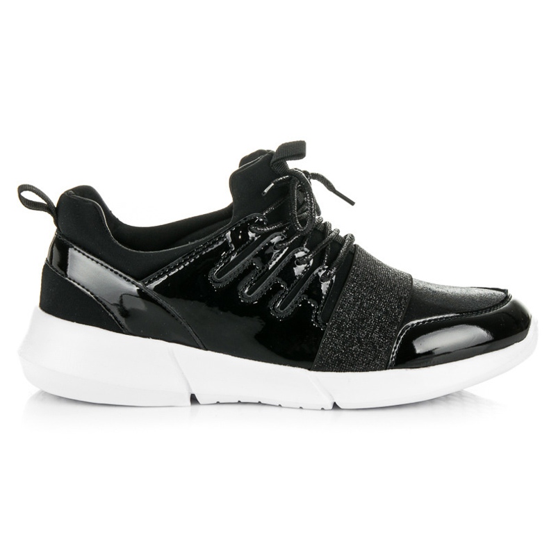 Sapatos esportivos lacados preto