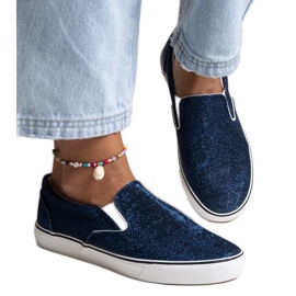 Tênis azul marinho brilhante da Lublubah