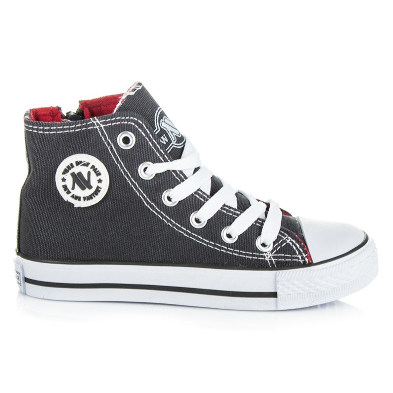 New Age Tênis infantil com zíper cinza