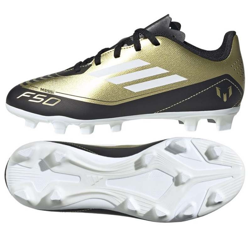 Tênis Adidas F50 Club Messi Jr FxG IG9319 dourado