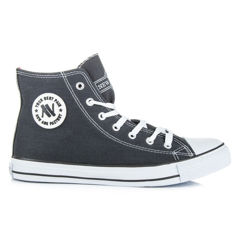New Age Tênis de cano alto masculino cinza