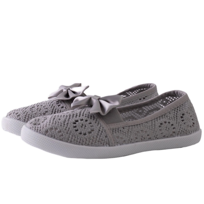 Sapatilhas infantis Bubby cinza vazadas