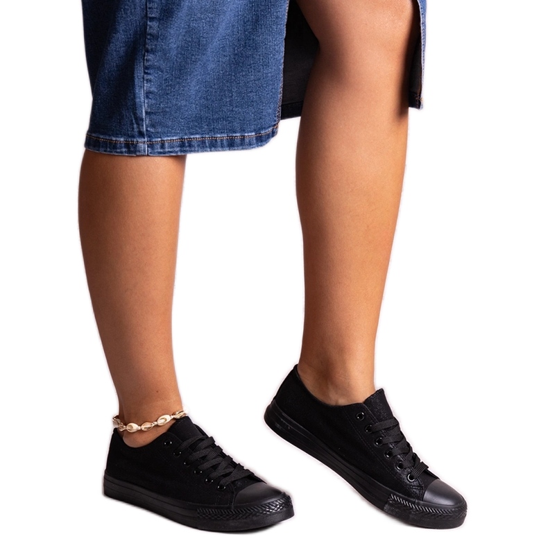 Tênis Rashidah preto brilhante