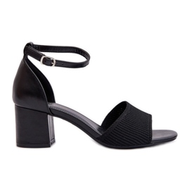 Sandálias femininas de salto alto pretas Desvia preto